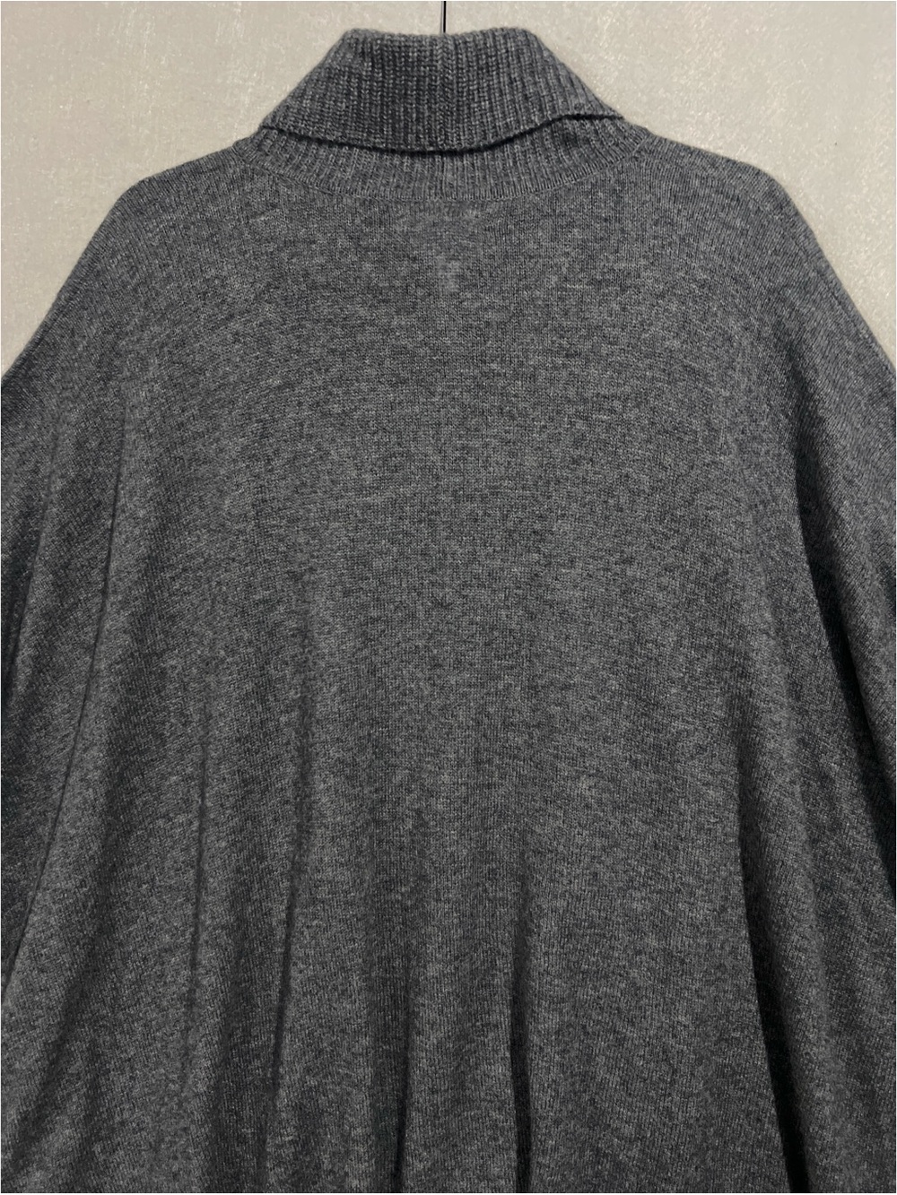J.Crew Wool Cashmere Turtleneck Poncho Women’s One Size Gray BV431 - Picture 6 of 12
